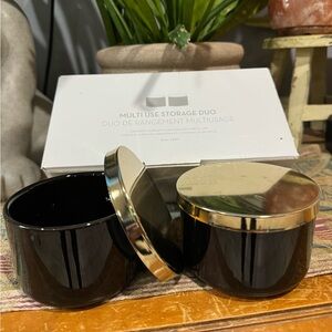 Z Gallerie Multi Use Storage
(NWT
Duo Containers black